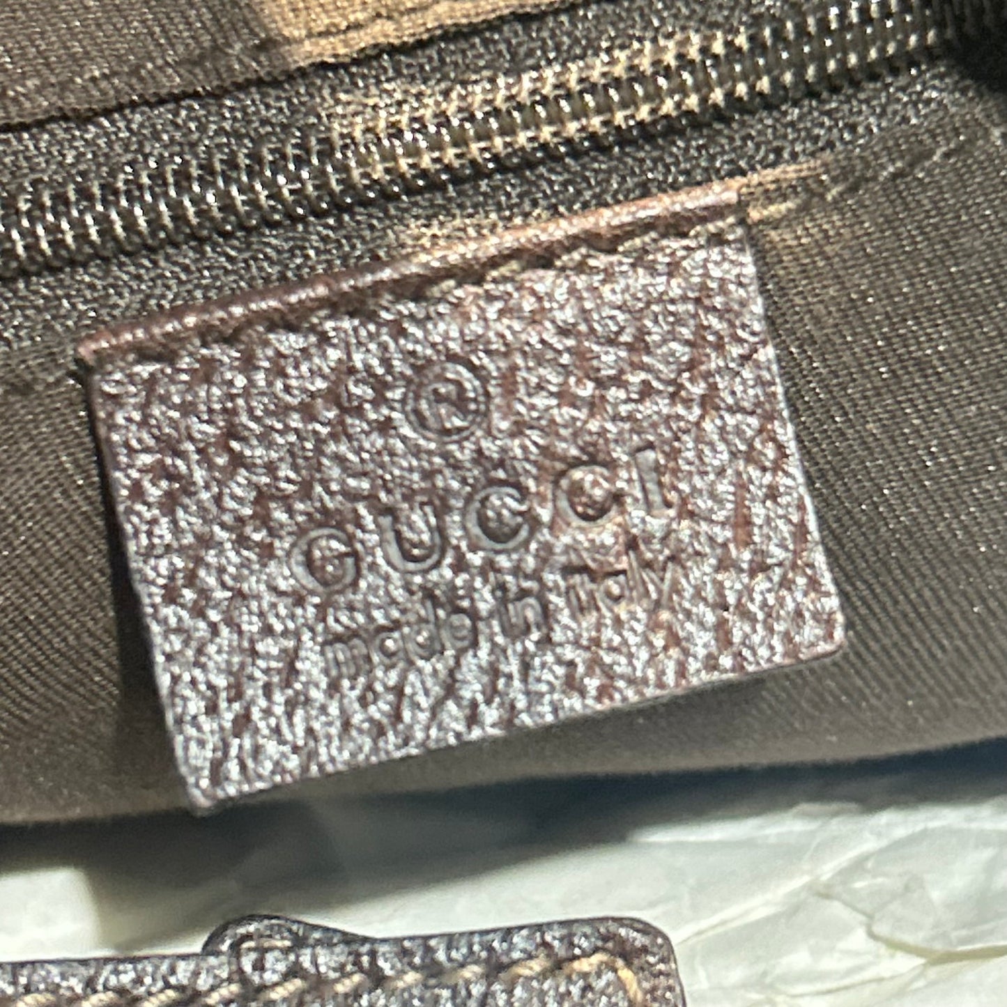 (2007) GUCCI sac Abbey tote GG