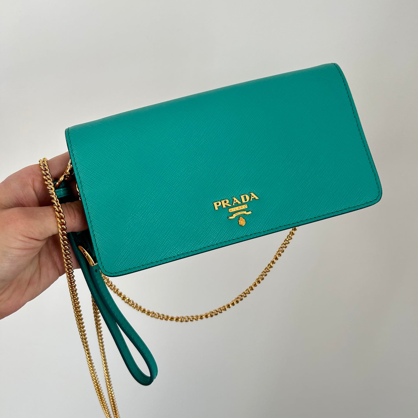 (2018) PRADA saffiano mini clutch bag