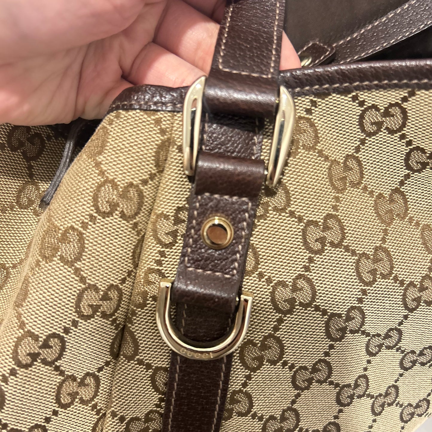 (2007) GUCCI sac Abbey tote GG