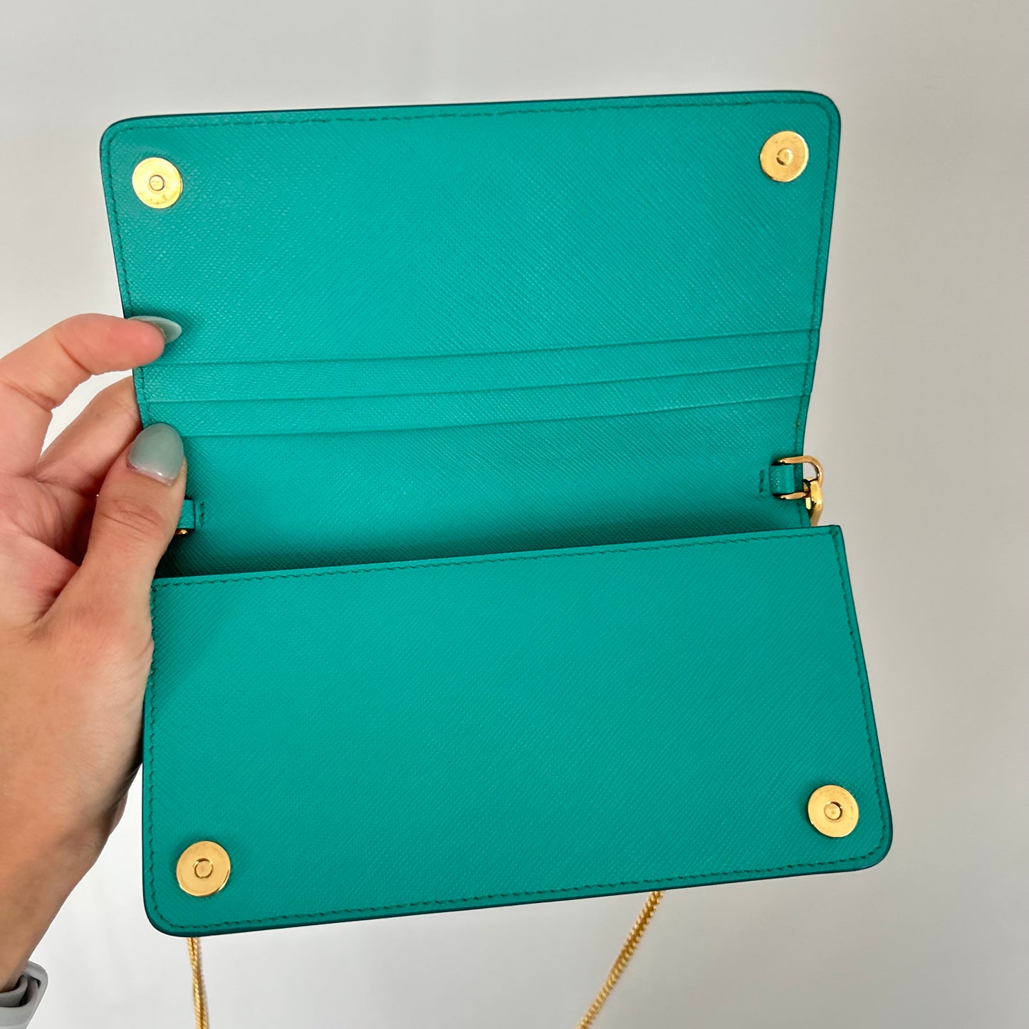 (2018) PRADA saffiano mini clutch bag