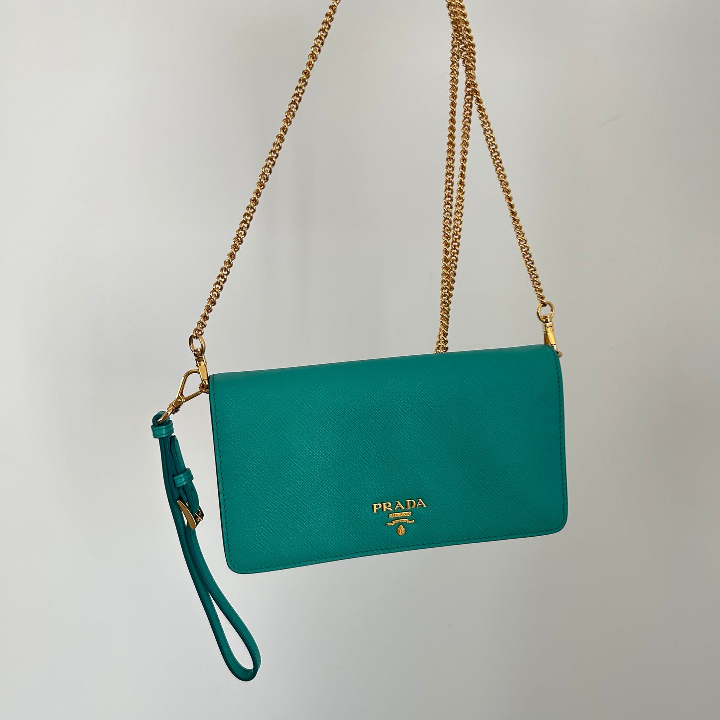 (2018) PRADA saffiano mini clutch bag