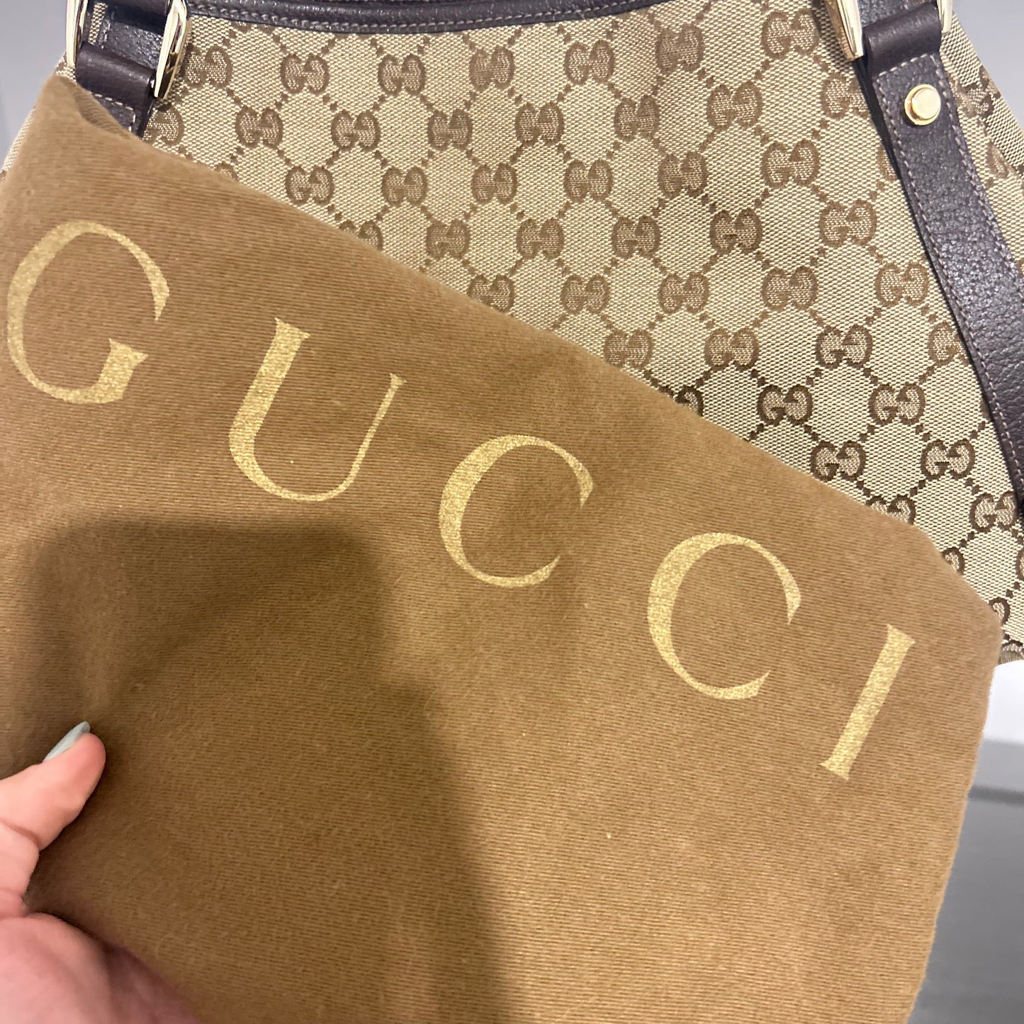 (2007) GUCCI sac Abbey tote GG