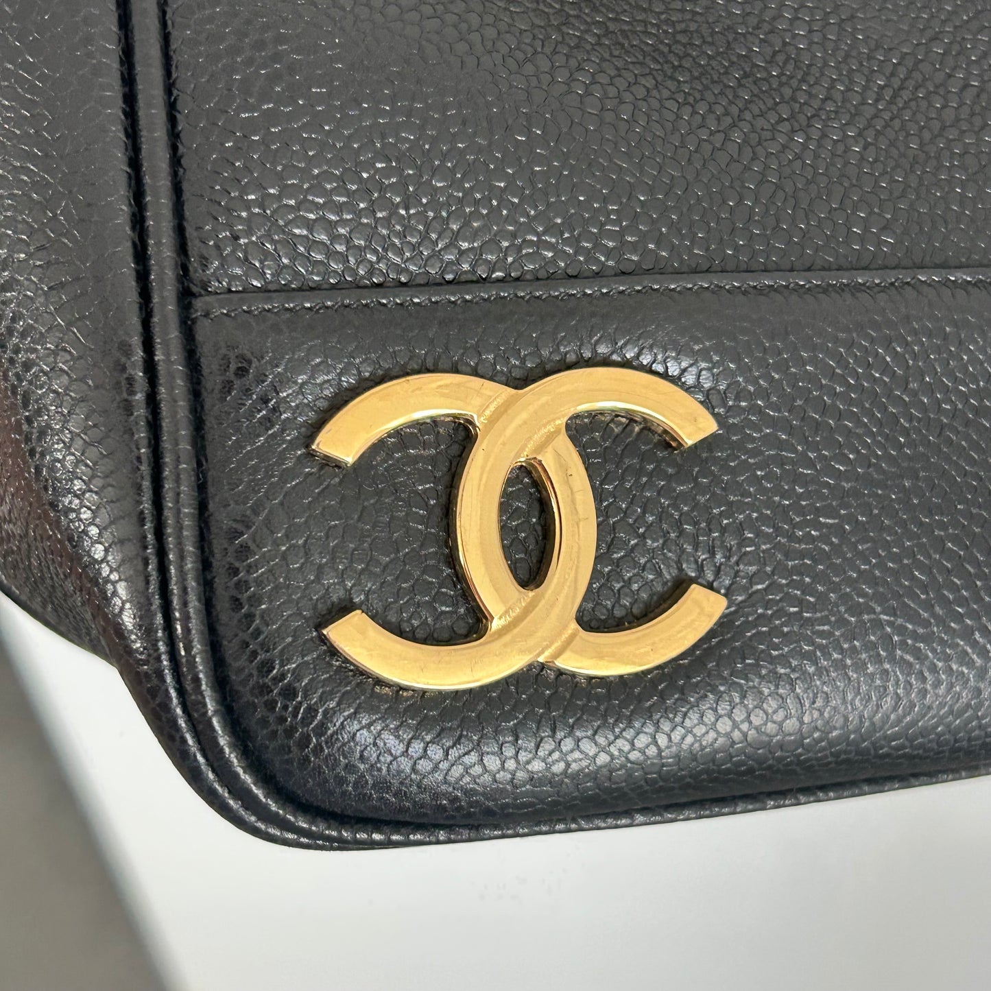 (1994) CHANEL Caviar Leather bag Triple coco CC