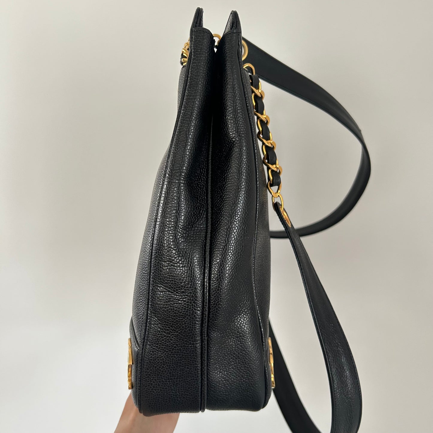 (1994) CHANEL Caviar Leather bag Triple coco CC