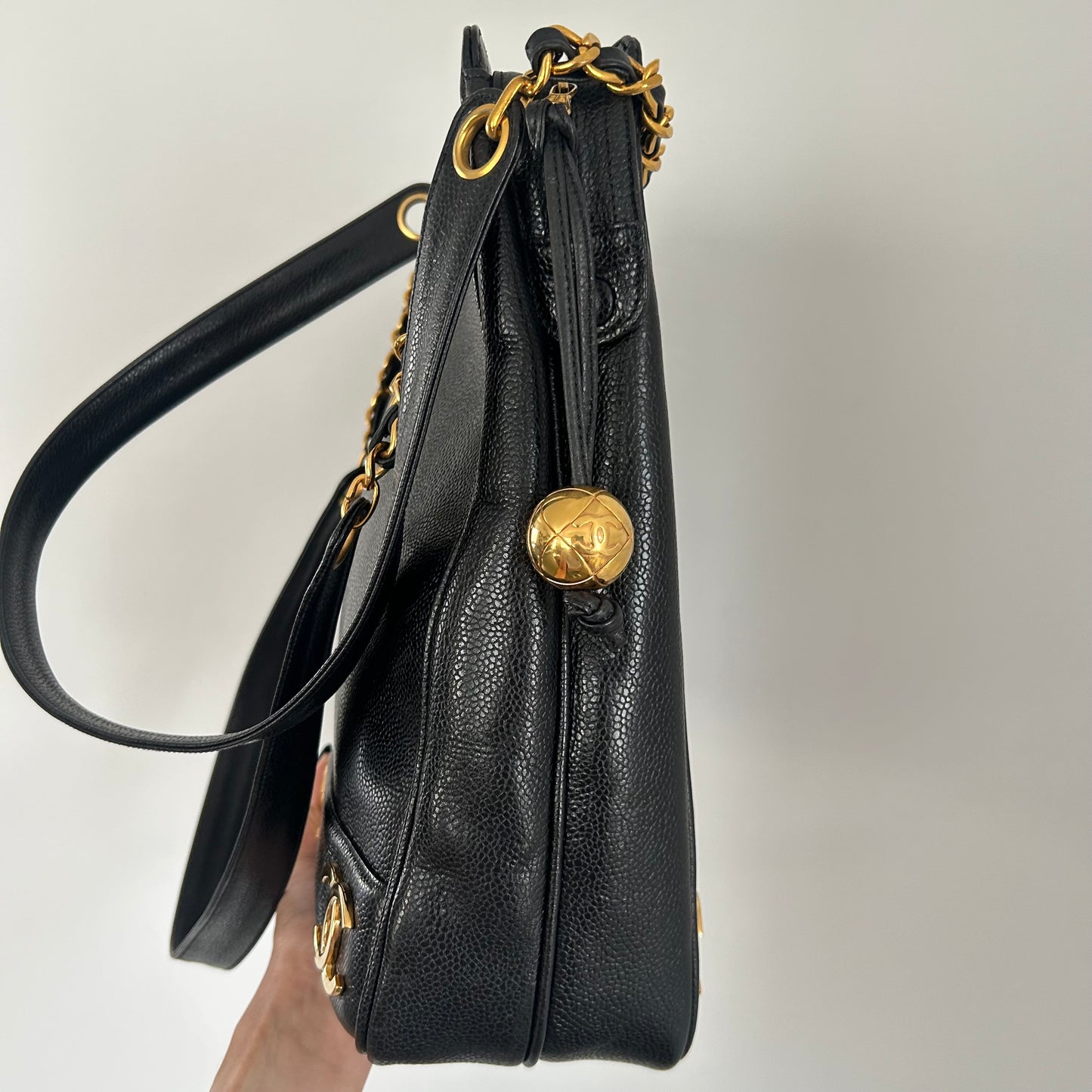 (1994) CHANEL Caviar Leather bag Triple coco CC