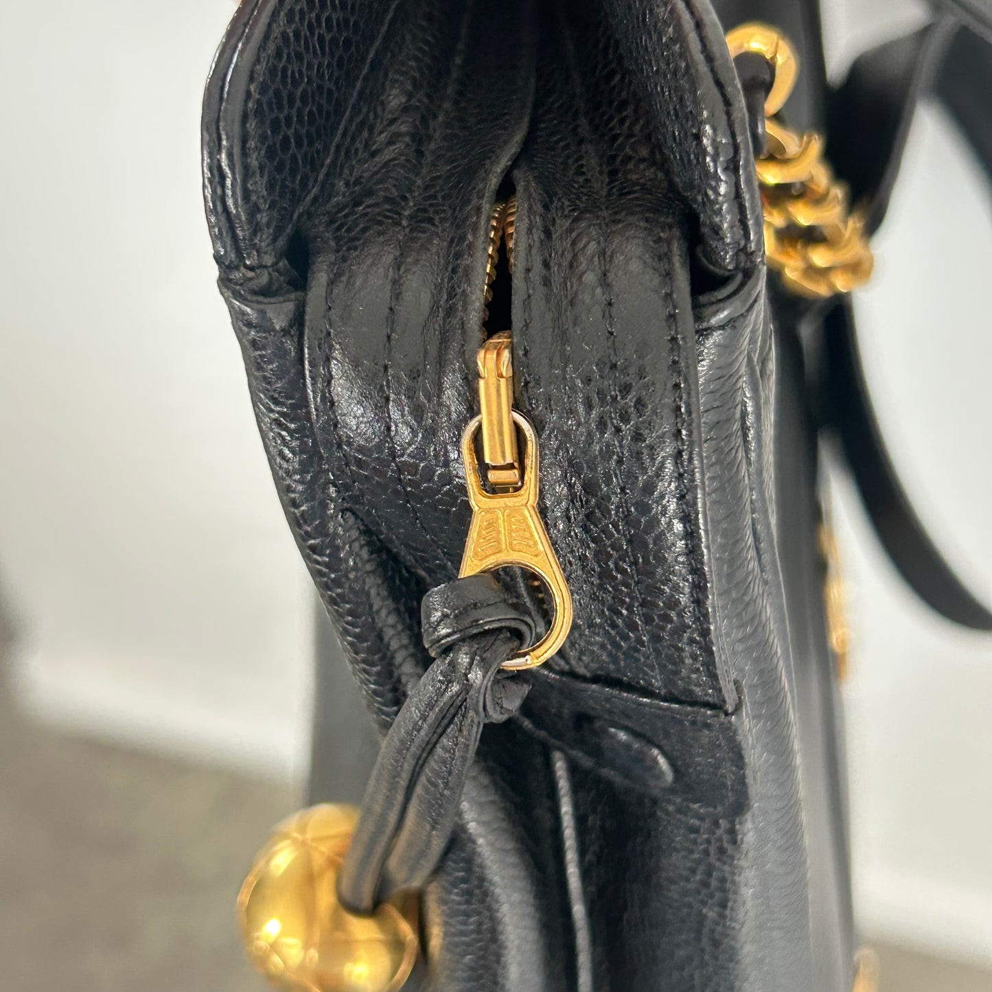 (1994) CHANEL Caviar Leather bag Triple coco CC