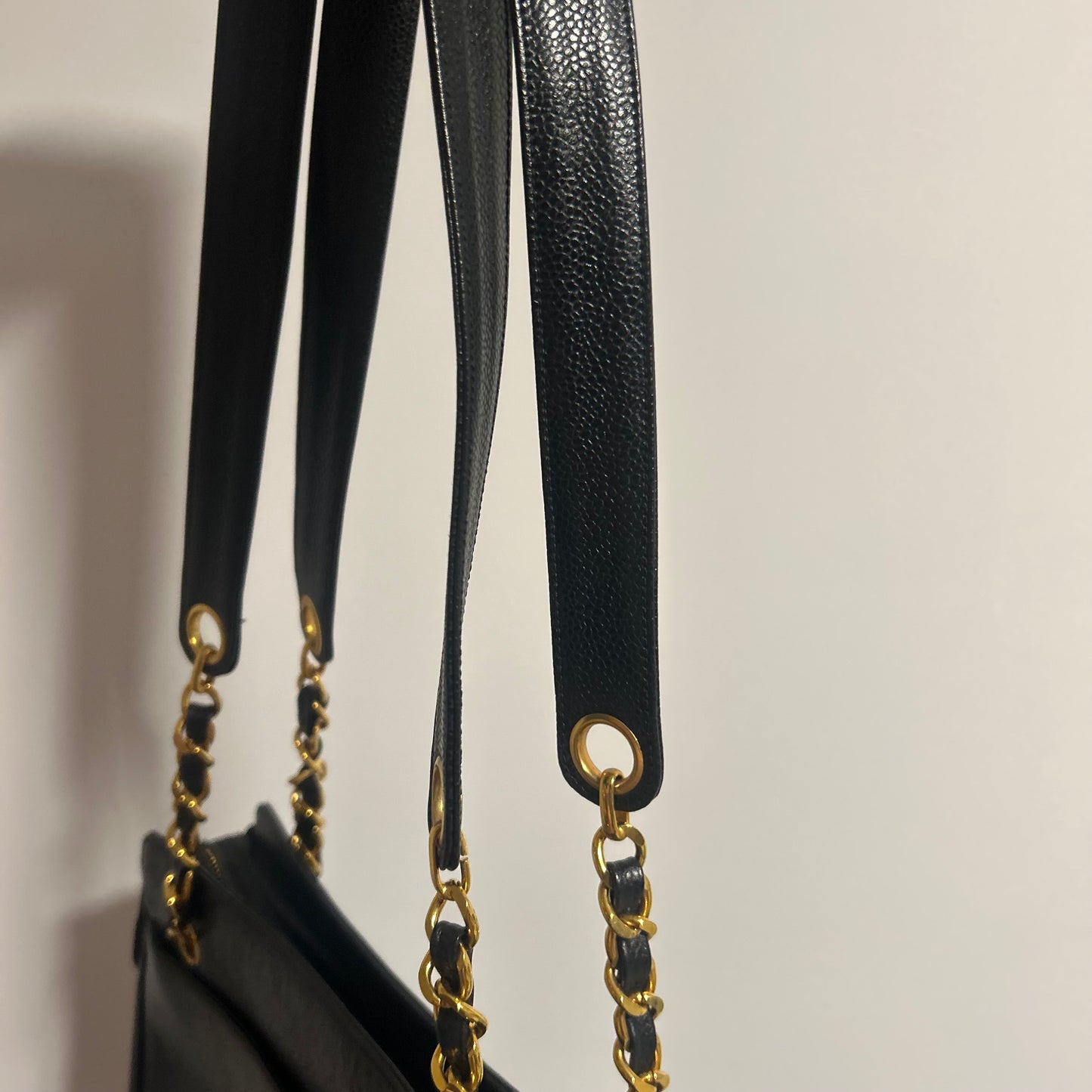 (1994) CHANEL Caviar Leather bag Triple coco CC