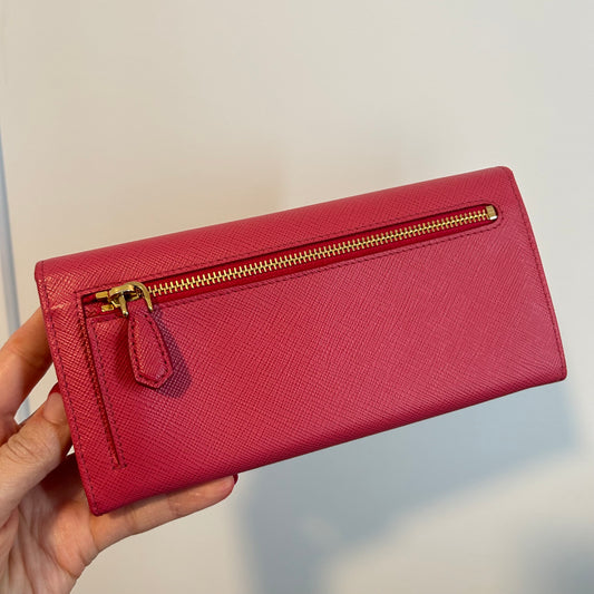 (2018) PRADA portefeuille Saffiano rose