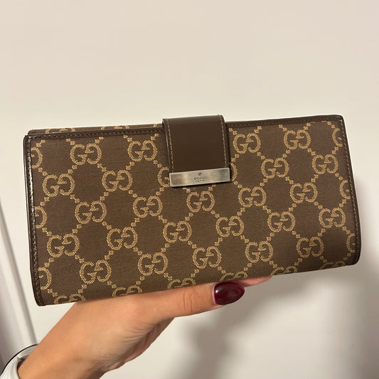 (2005) GUCCI Portefeuille GG supreme brun